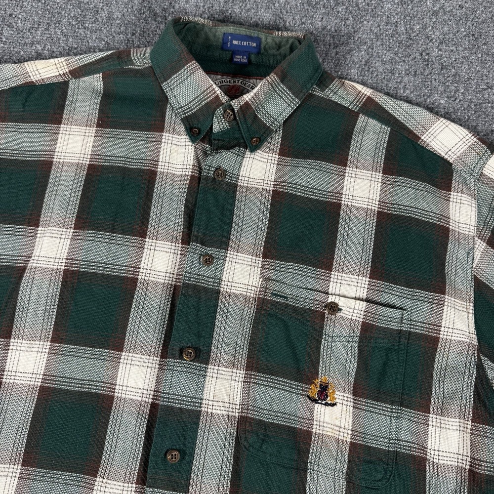 Urgent‎ Gear Shirt Mens M Short Sleeve Button Down Color Block Y2K